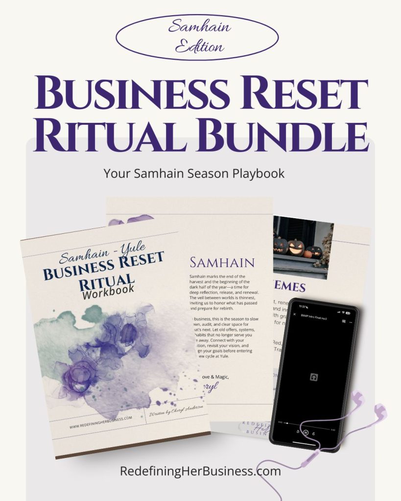 The Business Reset Ritual Bundle: Samhain into Yule👉 End your year in alignment with audio rituals + intuitive planning to release, reset + rise renewed