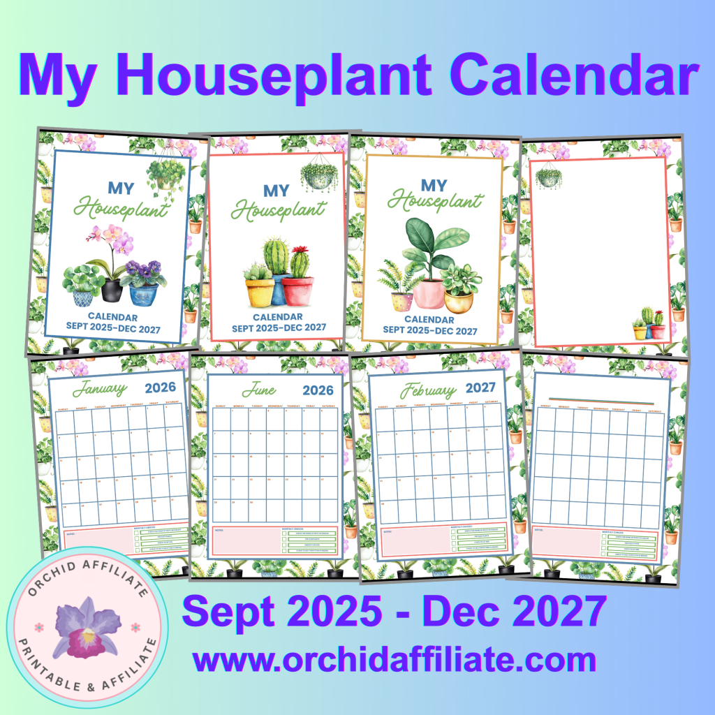 My Houseplant Planner Calendar (Sept 2025 to Dec 2027) Personal Use Only from Sophia Mims