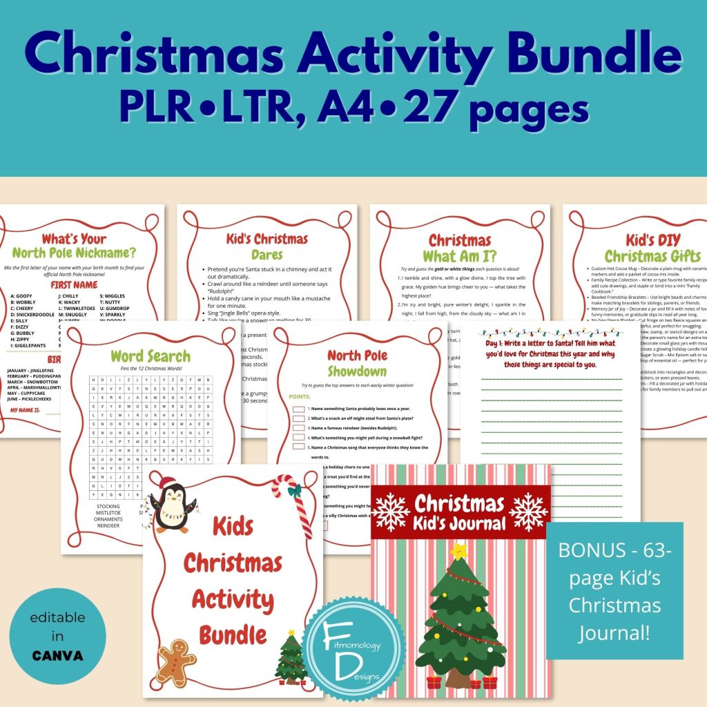 Kids Christmas Activity Bundle PLR from Desiree Zega
