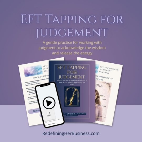 from Cheryl Anderson Release judgment stored in your body through guided EFT tapping. This somatic practice regulates your nervous system, softening harsh self-criticism and perfectionism without force or pressure.   When The Broken Room reveals what your judgment is protecting, this practice helps you gently release it. Creates space for rest, clarity, and discernment. A grounded integration tool for perfectionists ready to soften.