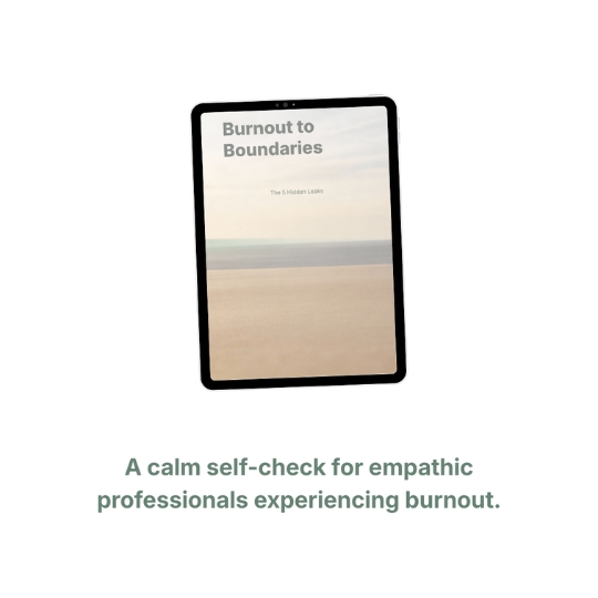 from Susana Fátima Discover five overlooked ways energy drains through over-responsibility, blurred boundaries, and self-overriding. This guide offers recognition and clarity, not more work.   Understand why burnout keeps returning and where to respond differently with compassion. Perfect companion to The Ash Room's burnout recovery work. For professionals tired of treating symptoms instead of addressing root causes.
