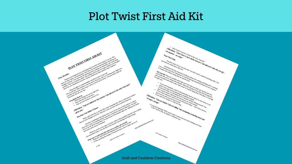 Plot Twist First Aid Kit (Amber Summers) A warm, compassionate printable guide for the moment everything feels uncertain. Grounding check-ins, gentle prompts, practical guidance, and affirmations that feel honest instead of hollow. Meets you exactly where you are without rushing you toward positivity before you're ready. For you or someone you love who's mid-plot-twist.