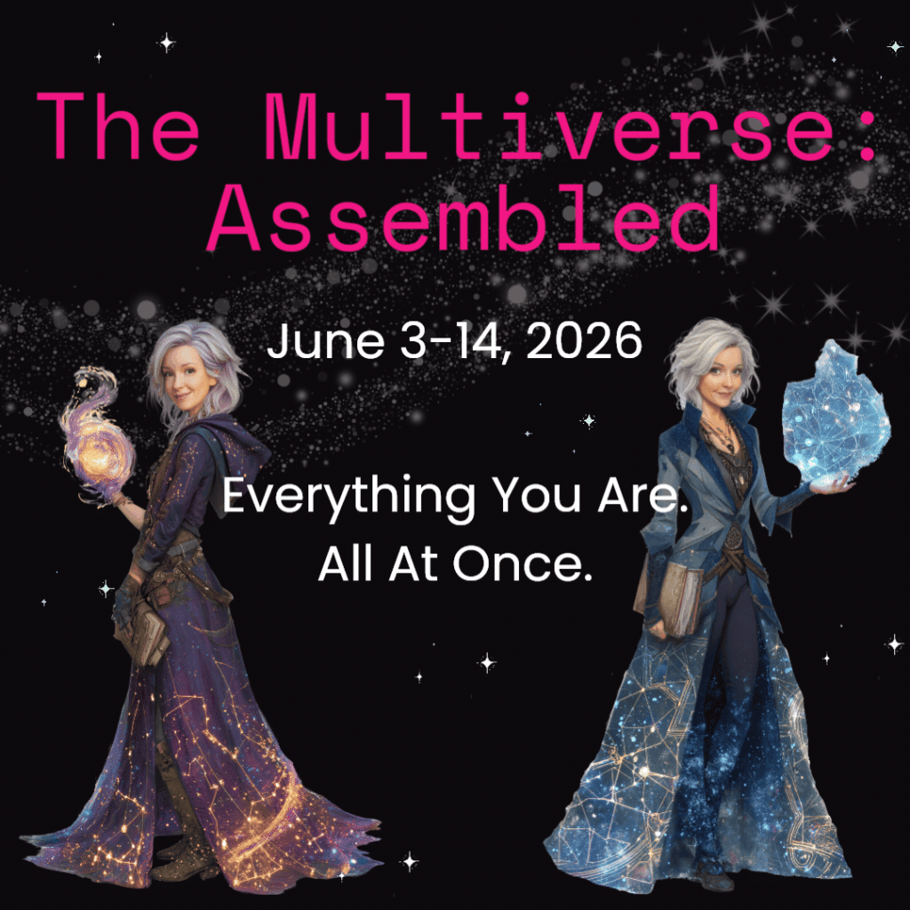 Multiverse Assembled, a Sparkleverse Quest hosted by Crystal Berg as Nova and Nebula, for multi-passionate seekers who refuse to pick a lane