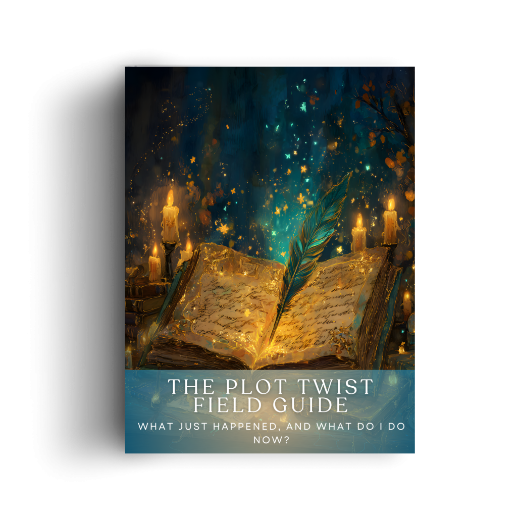The Plot Twist Field Guide: What Just Happened and What Do I Do Now? (Crystal Berg) A 3-part diagnostic workbook that tells you where you actually are, what kind of pivot you're in, and what to do in the next 48 hours. The Plot Twist Audit, the Signal Scanner, and the First 48 Hours are designed to be completed in one sitting.